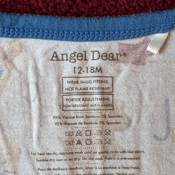 Angel Dear Kids Footie with Blue and Cream - Picture 2 of 6